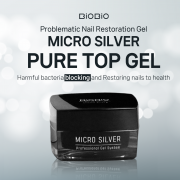 [Damaged nail repair]Microsilver Gel_Step3. Silver Pure Top gel_BiOBio