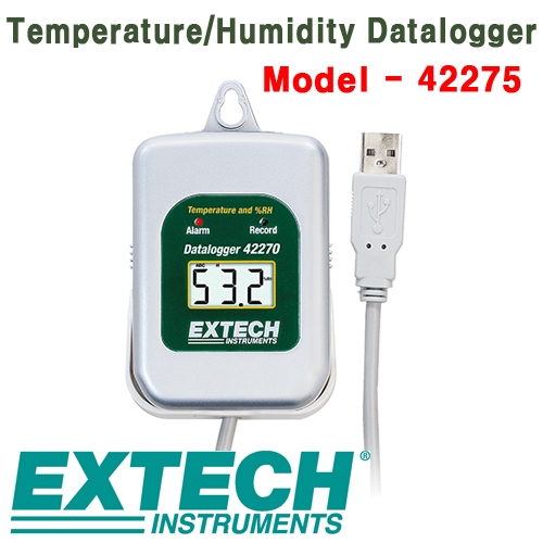 [EXTECH] 42275, Temperature/Humidity Datalogger Kit with PC Interface, 온습도 데이터로거