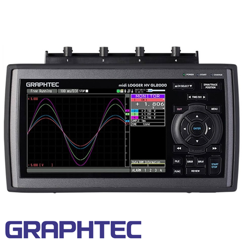 [GRAPHTEC] GL2000, 고속/고전압 휴대용 데이터 로거
