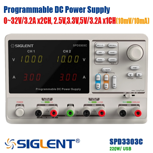 [SIGLENT SPD3303C] 32V/3.2A 2채널, 선택 1채널, 220W, Programmable DC Power Supply, DC전원공급기