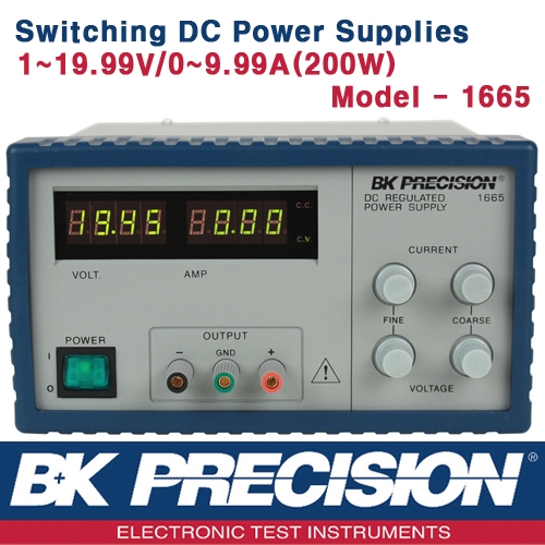 B&K PRECISION 1665, 20V/10A, Switching DC Power Supply, DC 전원공급기, B&K 1665
