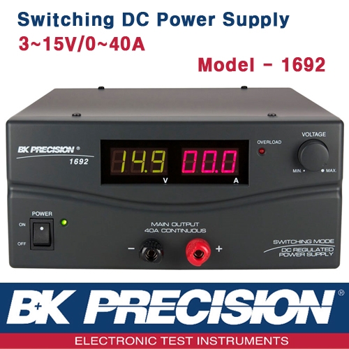 B&K PRECISION 1692, 15V/40A, Switching DC Power Supply, DC 전원공급기, B&K 1692, B&K PRECISION 1692-220V