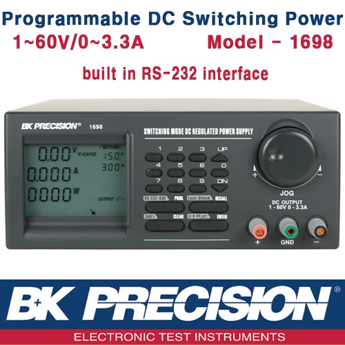 B&K PRECISION 1698B, 60V/3.3A, Programmable DC Switching Power Supply, DC 전원공급기, B&K 1698B
