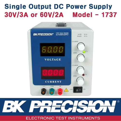 B&K PRECISION 1737, 30V/3A, 60V/2A, Dual Range DC Power Supply, 직류 전원공급기, B&K 1737