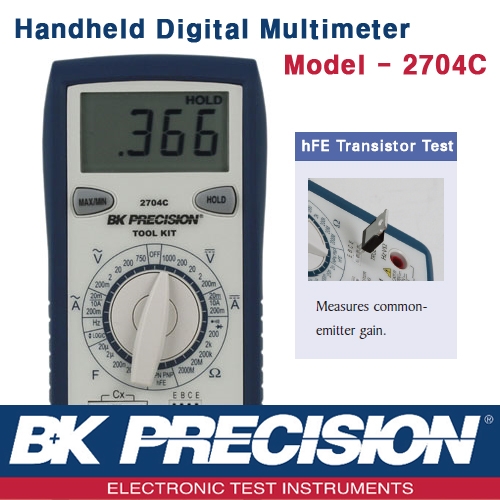 B&K PRECISION 2704C, Digital Multimeter, 휴대형 디지털 멀티메타, B&K 2704C