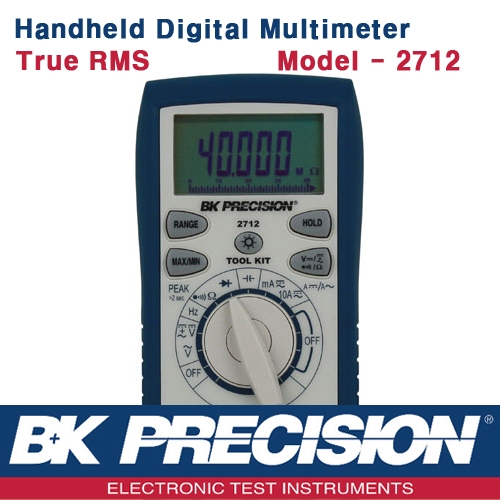 B&K PRECISION 2712, Digital Multimeter, True RMS, 휴대형 디지털 멀티메타, B&K 2712