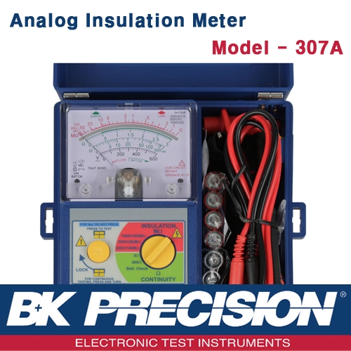 B&K PRECISION 307A, Analog Insulation & Continuity Meter, 아날로그 절연저항계, B&K 307A,