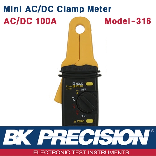 B&K PRECISION 316, 100A Mini AC/DC Clamp Meter, AC/DC 클램프메타, B&K 316