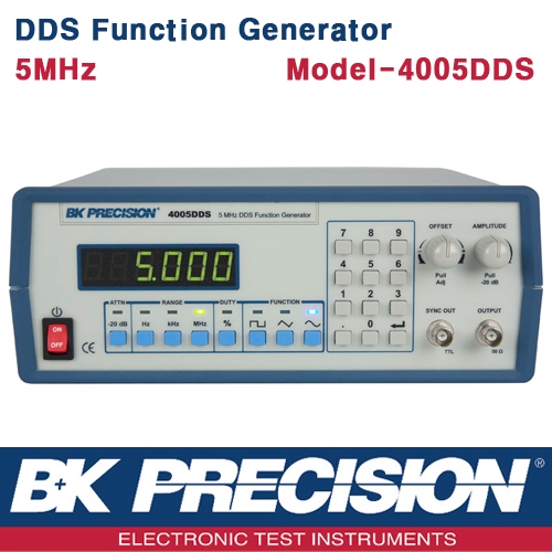 B&K PRECISION 4005DDS, 5MHz, DDS Function Generator, 펑션제너레이터, 함수발생기, B&K 4005DDS