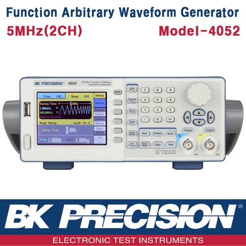 B&K PRECISION 4052, 5MHz Dual Channel Function Arbitrary Waveform Generators, 임의 파형 발생기, B&K 4052