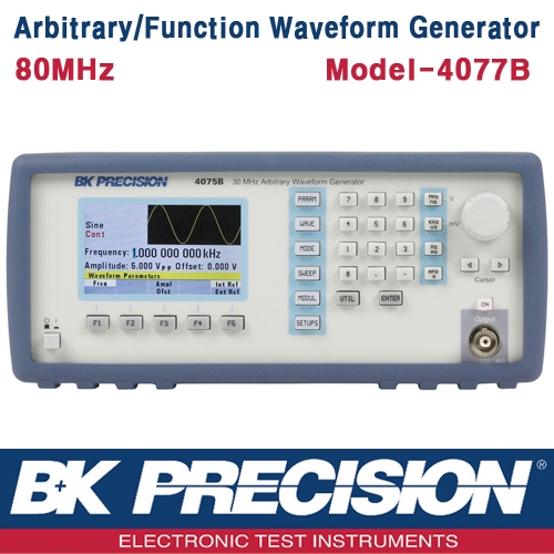 B&K PRECISION 4077B, 80MHz, Arbitrary/Function Waveform Generator, 임의 파형발생기, B&K 4077B