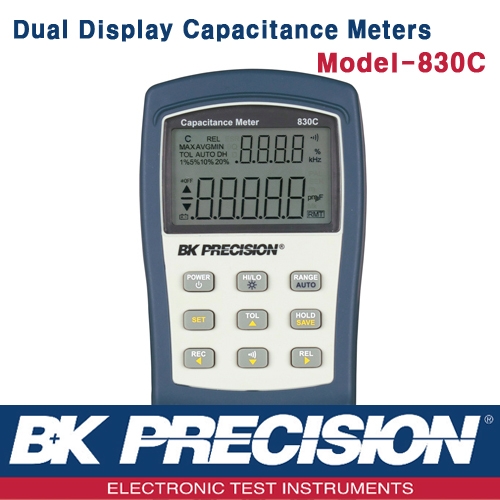 B&K PRECISION 830C, Dual Display Handheld Capacitance Meter, 캐패시터메타, B&K 830C