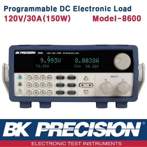 B&K PRECISION 8600, 150W Programmable DC Electronic Load, 프로그레머블 DC 전자로드, B&K 8600