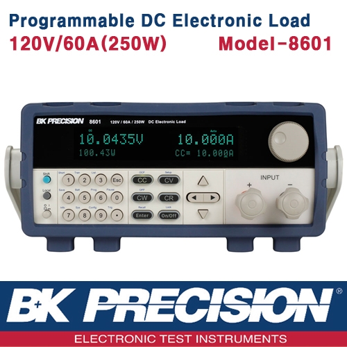 B&K PRECISION 8601, 250W Programmable DC Electronic Load, 프로그레머블 DC 전자로드, B&K 8601