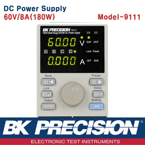 B&K PRECISION 9111,  Multi Range 60V/8A(180W), DC Power Supply, DC 전원공급기, B&K 9111
