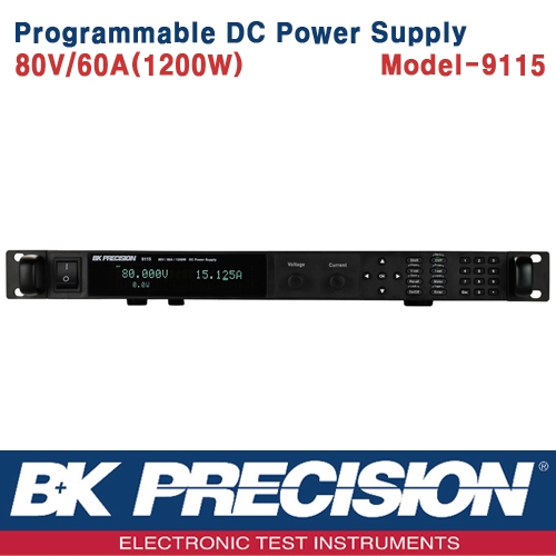 B&K PRECISION 9115-AT, 80V/60A(1200W), Programmable DC Power Supply, 프로그레머블 DC 전원공급기, 차량용 전원 테스터, B&K 9115-AT