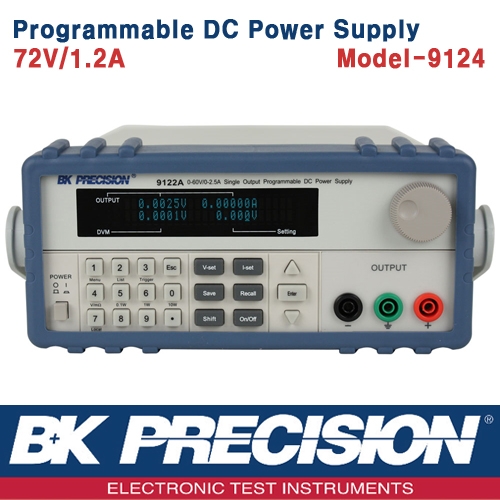 B&K PRECISION 9124, 72V/1.2A, Programmable DC Power Supply, 프로그레머블 DC 전원공급기, B&K 9124
