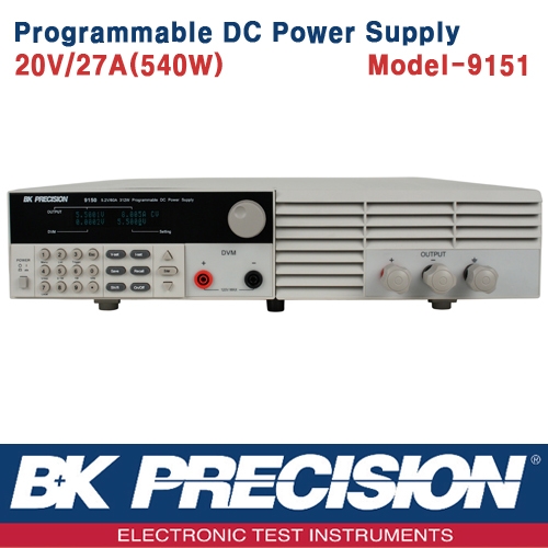 B&K PRECISION 9151, 20V/27A, Programmable DC Power Supply, 프로그레머블 DC 전원공급기(540W), B&K 9151