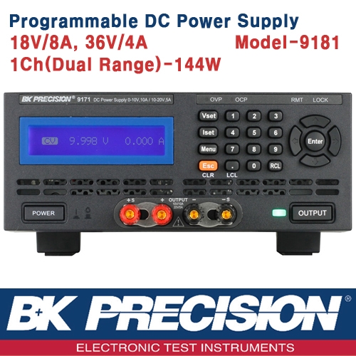 B&K PRECISION 9181, Programmable DC Power Supply, 프로그레머블 DC 전원공급기(144W)