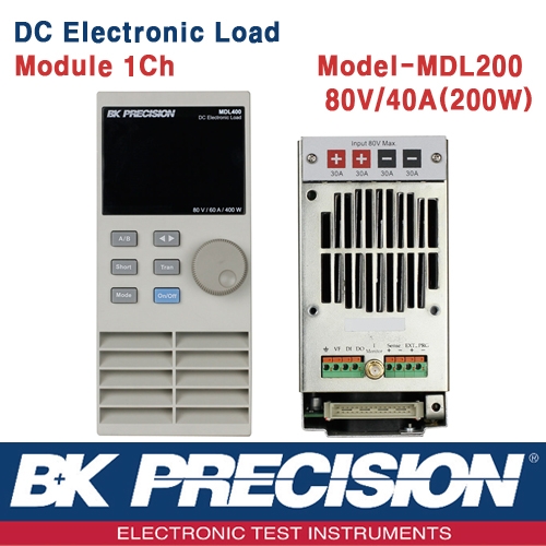 B&K PRECISION MDL200, 80V/40A(200W), MDL DC Electronic Load, 프로그레머블 DC 전자로드 모듈, B&K MDL200