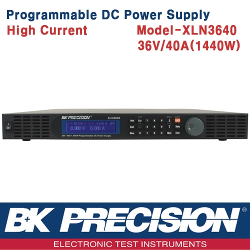 B&K PRECISION XLN3640, 36V/40A(1440W), Programmable DC Power Supply, 프로그레머블 DC 전원공급기, B&K XLN3640