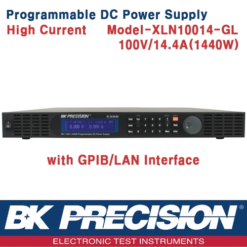 B&K PRECISION XLN10014-GL, 100V/14.4A(1440W), GPIB Interface, Programmable DC Power Supply, 프로그레머블 DC 전원공급기, XLN10014-GL