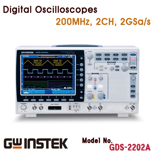 [GWINSTEK GDS-2202A] 200MHz/2CH, 디지털 오실로스코프