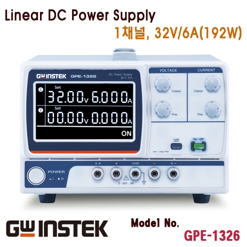 [GWINSTEK GPE-1326] 32V/6A, 192W, 리니어 DC 전원 공급기
