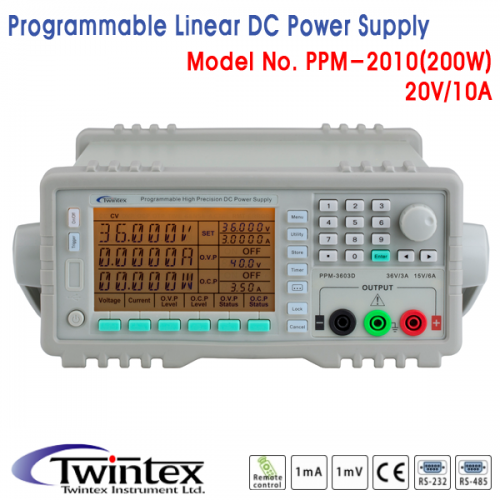 [TWINTEX PPM-2010] 20V/10A, 200W, 프로그래머블 DC전원공급기
