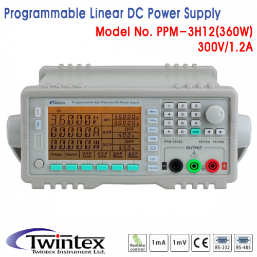 [TWINTEX PPM-3H12] 300V/1.2A, 360W, 프로그래머블 DC전원공급기