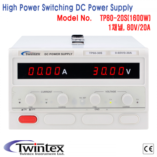 [TWINTEX TP80-20S] 80V/20A, 1600W, DC전원공급기