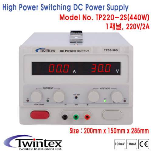 [TWINTEX TP220-2S] 220V/2A, 440W, DC전원공급기