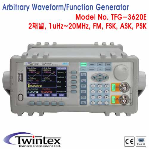 [TWINTEX TFG-3620E] 20MHz, 2채널 임의 파형 발생기, Arbitrary Function Generator