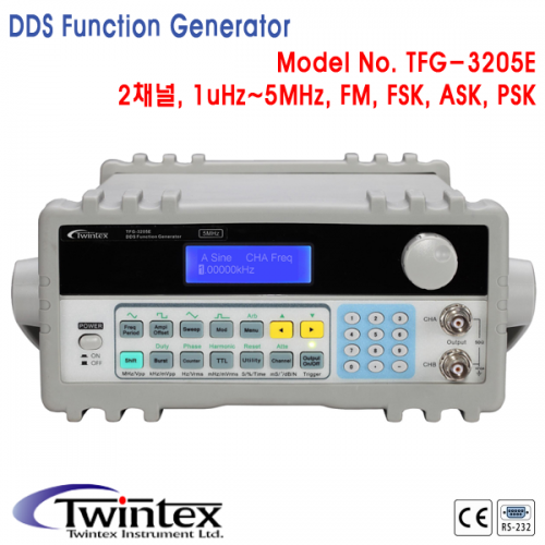 [TWINTEX TFG-3205E] 5MHz, 2채널 펑션제너레이터, DDS Function Generator