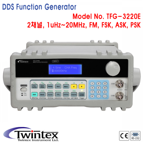 [TWINTEX TFG-3220E] 20MHz, 2채널 펑션제너레이터, DDS Function Generator
