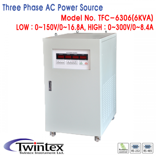 [TWINTEX TFC-6306] 6KVA 삼상 주파수변환기, AC전원공급기, 입력 삼상 380V