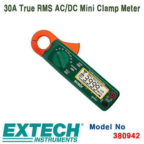 [EXTECH] 380942, 30A True RMS AC/DC Mini Clamp Meter, 고정밀 클램프메타, [익스텍]