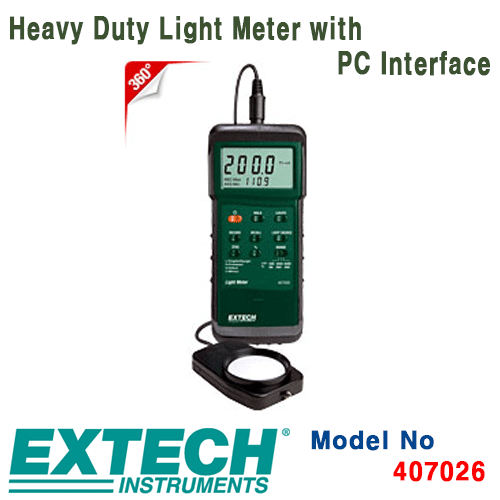 [EXTECH] 407026, Heavy Duty Light Meter with PC Interface [익스텍]