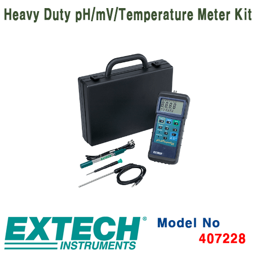 [EXTECH] 407228, Heavy Duty pH/mV/Temperature Meter Kit [익스텍]