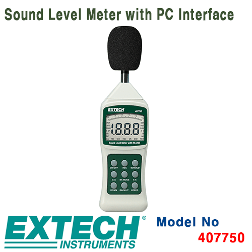 [EXTECH] 407750, Sound Level Meter with PC Interface, 소음측정기 [익스텍]