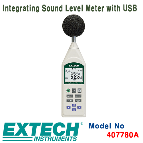 [EXTECH] 407780A, Integrating Sound Level Meter with USB, 소음측정기 [익스텍]
