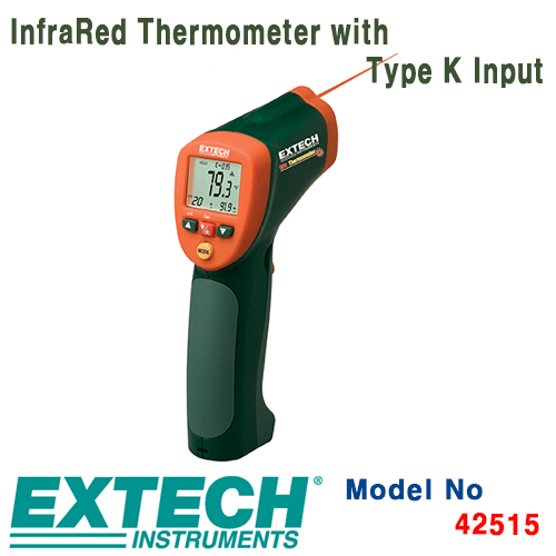 [EXTECH] 42515, InfraRed Thermometer with Type K Input, 적외선 온도계 [익스텍]