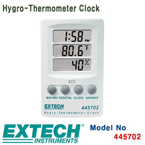[EXTECH] 445702, Hygro-Thermometer Clock, 시계, 온습도계, [익스텍]