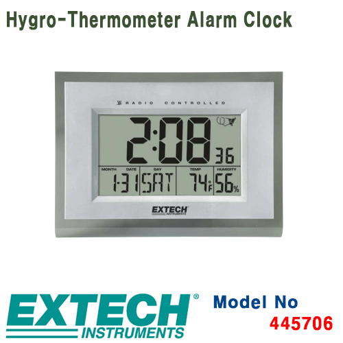 [EXTECH] 445706, Hygro-Thermometer Alarm Clock, 벽시계, 온습도, [익스텍]
