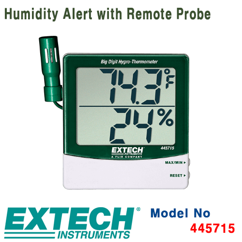 [EXTECH] 445715, Humidity Alert with Remote Probe, 온습도계 [익스텍]