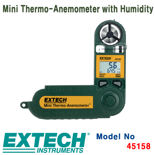 [EXTECH] 45158, Mini Thermo-Anemometer with Humidity, 풍속계, 이슬점, 온도, 습도 [익스텍]