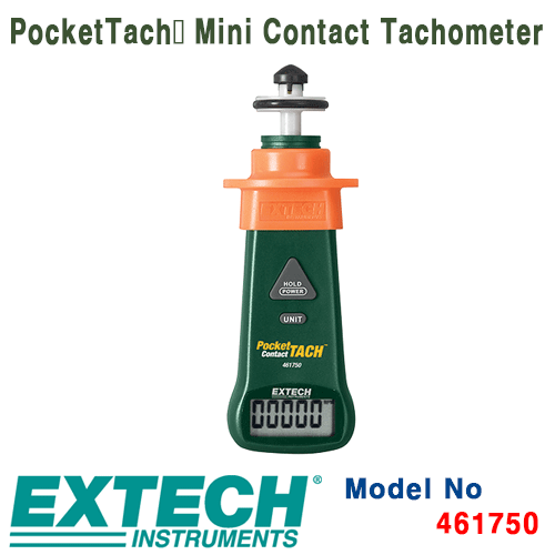 [EXTECH] 461750, PocketTach® Mini Contact Tachometer, 회전계, 속도계 [익스텍]