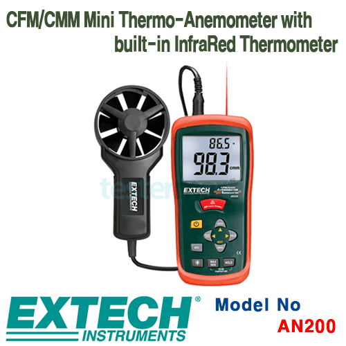 [EXTECH] AN200, CFM/CMM Mini Thermo-Anemometer with built-in InfraRed Thermometer, 풍속계, 적외선온도계 [익스텍]
