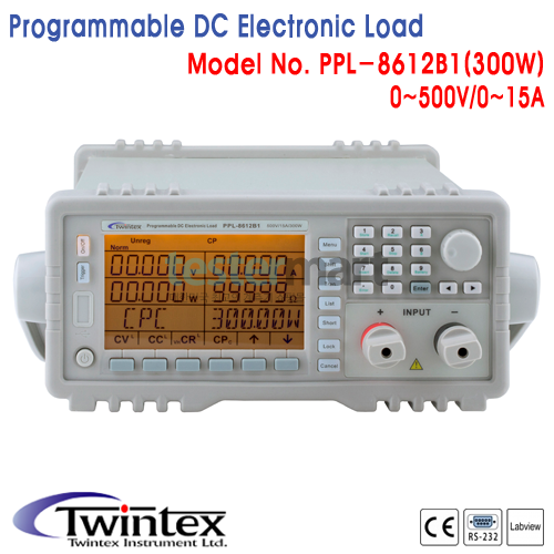 [TWINTEX PPL-8612B1] 500V/15A, 300W, DC전자부하기