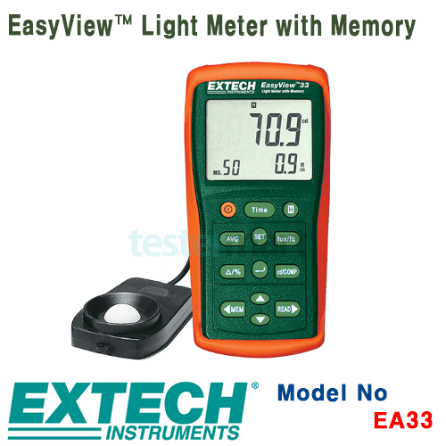 [EXTECH] EA33, EasyView™ Light Meter with Memory, 조도 데이터 로거 [익스텍]